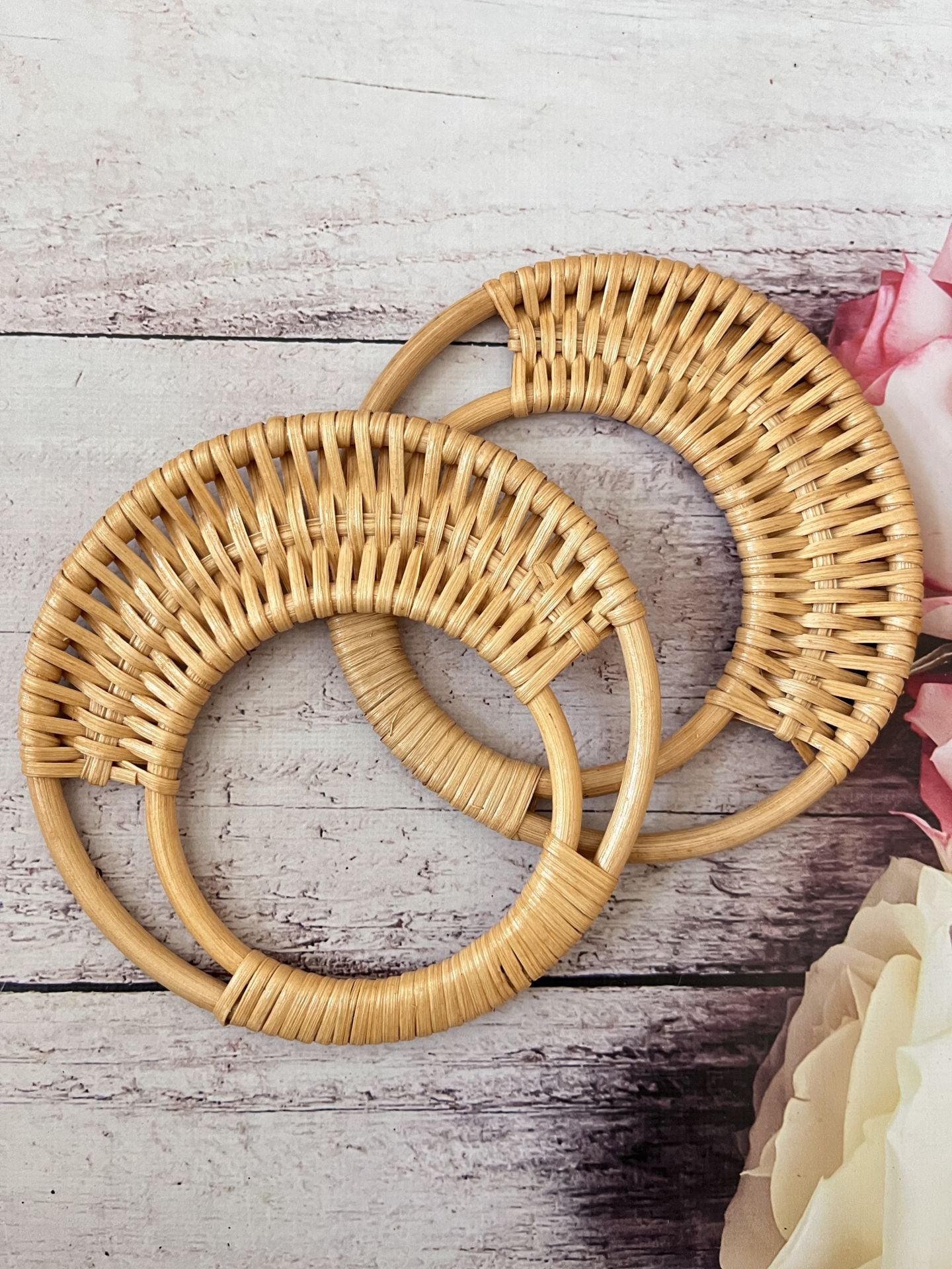 BAMBU ÇANTA SAPI YARIM ÖRGÜ  17 CM KOD-9 NATUREL