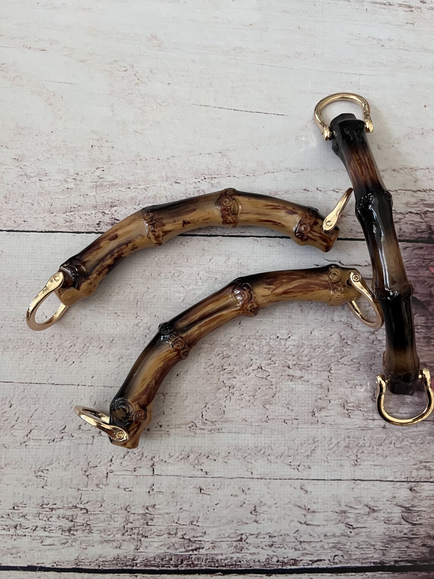 BAMBU GÖRÜNÜMLÜ C MODEL UCU DEMİR KULPLU SAP  1 ADET 14 CM