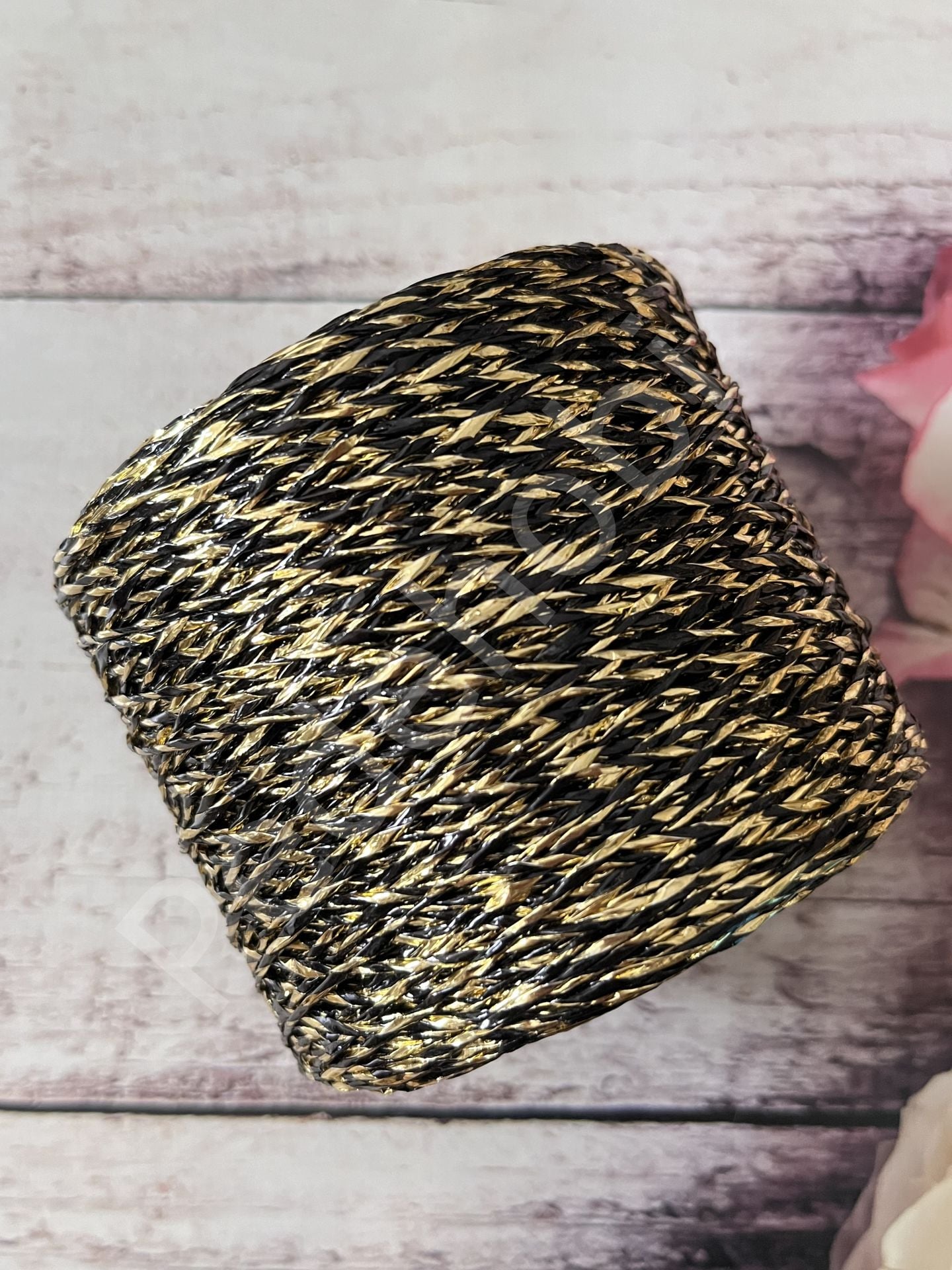 METALİK KAĞIT İP  SARI SIYAH
