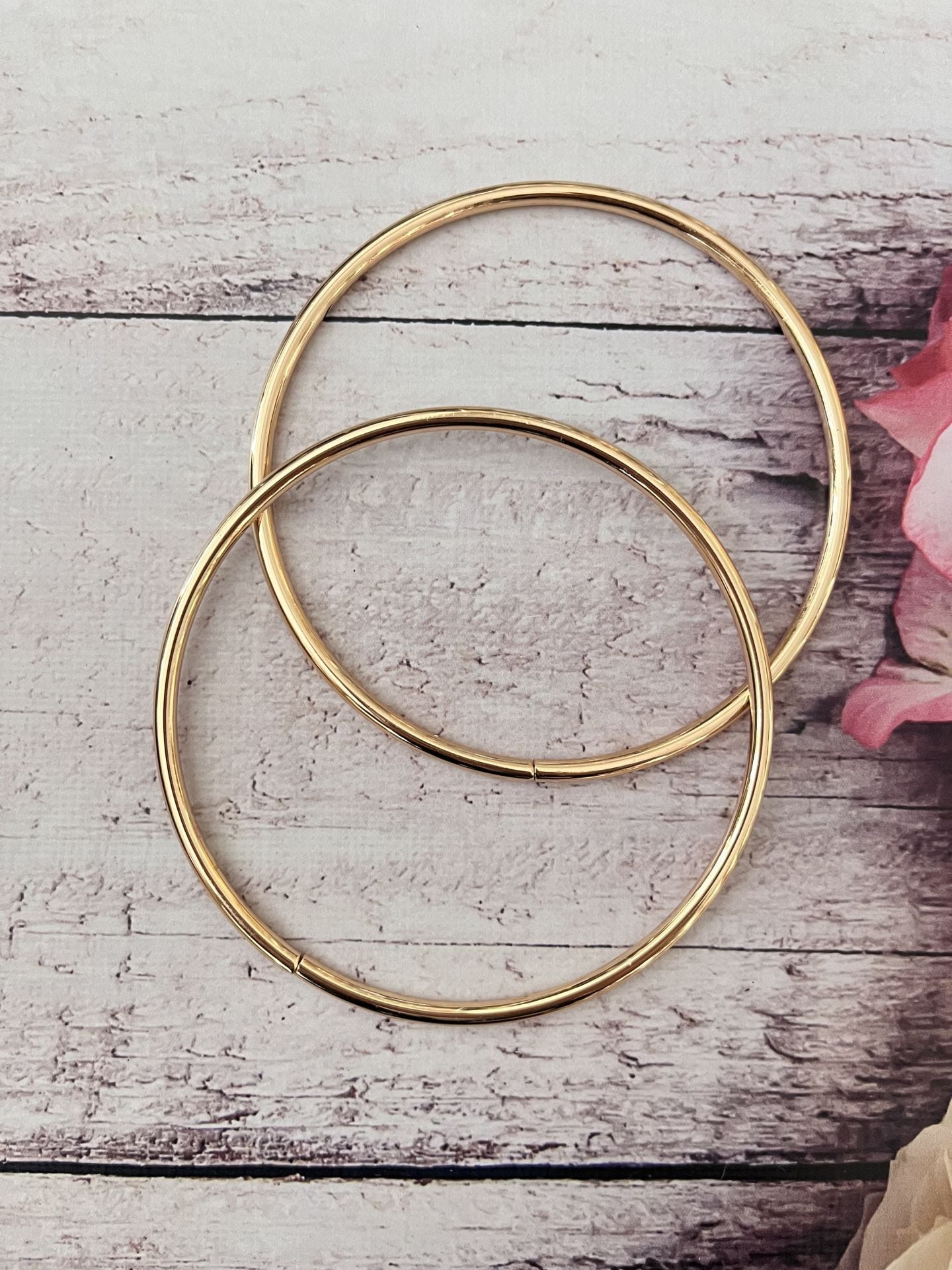 METAL ÇANTA SAPI YUVARLAK 13 CM 1 ÇİFT GOLD